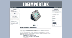 Desktop Screenshot of ideimport.dk